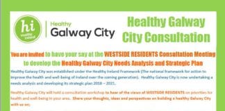 Wednesday – Healthy Galway City public consultation in Westside healthy galway city public consultation