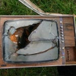 unresponsive burglar television