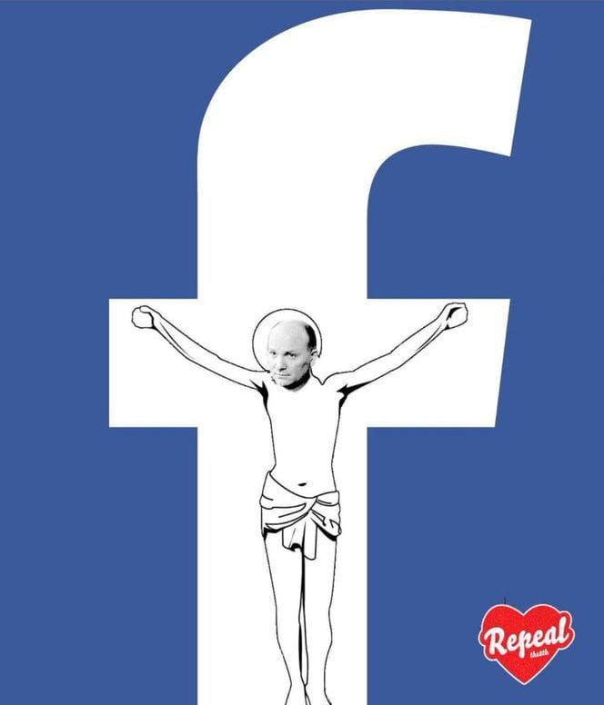 DECLAN GANLEY CRUCIFIED ON FACEBOOK