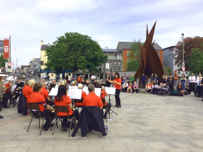 Galway news - Norwegian brass band plays Eyre Square