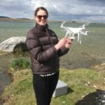 Dr Heather Lally with drone