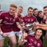 Galway celebrate after the game with the trophy 17/6/2018