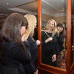 Joanne Murphy being presented with the BPW Galway Presidential Chain by outgoing President Valerie Murphy in the Ardilaun Hotel. Photo Credit_ Tom Taheny