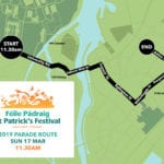 St Patrick’s Day parade route