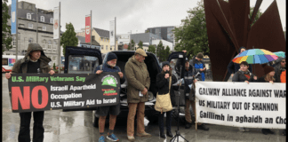 ‘Misogynistic’, ‘racist’ and creating ‘a culture of bigotry’ – Eyre Square protesters condemn Donald Trump Galway Daily news Anti-Trump protest in Eyre Square