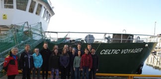NUIG students plough the ocean waves aboard the Celtic Explorer Galway Daily news NUIG students aboard the Celtic Explorer for Ocean Sampling Day