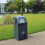 PEL Solar Street Bin bin in Eyre Square