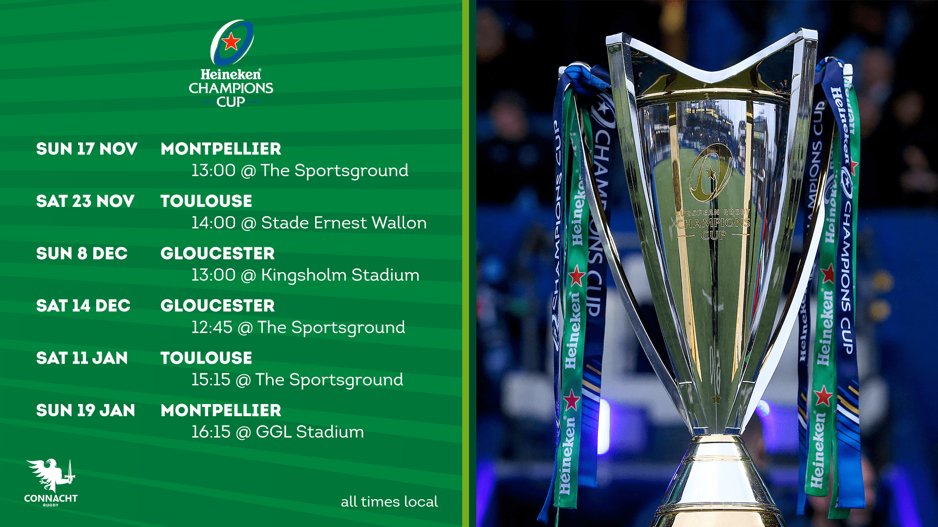 Champions Cup Fixtures