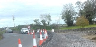 Footpath and stone wall for Cloonboo Cross will keep pedestrians safe Galway Daily news Cloonboo Cross footpath and stone wall