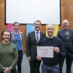 AIT President, Professor Ciarán Ó Catháin presents award to Cormac Ward