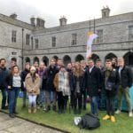 NUIG Students at the Freeze the Four Rent protests earlier this year