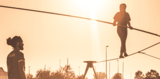 Wires Crossed tightrope walking marathon postponed to 2021 Galway Daily arts & culture Wires Crossed tightrope walk marathon postponed to 2021