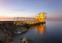 Temporary closures for painting at Blackrock Diving Tower Galway Daily news jigsaw
