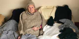 Orders flow in for 93-year-old’s beautiful hand-knitted baby & children’s wear! galway daily news helen griffen knits snugglz umbrella eile cardigans