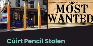 Galway pencil case: Cúirt calls for stolen giant pencil to be returned sharpish galway daily news stolen pencil galway city
