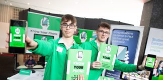 Galway students triumph at enterprise awards for successful business ideas galway daily news galway students from moutbellew at the student enterprise awards with their book know your phone