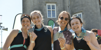 Athletes compete under glorious sunshine at Lough Cutra Castle Triathlon galway daily news Athletes travelled from across the country at the weekend to swim, cycle and run under glorious sunshine in the Lough Cutra Castle Triathlon
