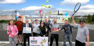 Ballinasloe tennis club receives Texaco Support for Sport funding galway daily news ballinasloe tennis texaco funding