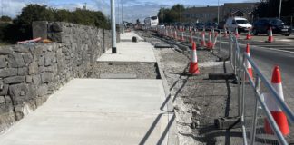 New footpaths being built at Roscam and Doughiska junctions Galway Daily transport New footpaths being built at Roscam and Doughiska junctions