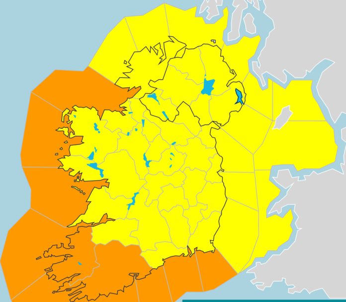 Galway Daily weather Weather warning for extremely rough winds in effect today