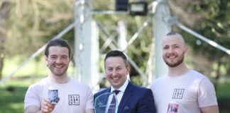 Local kombucha company named Maxol ‘homegrown’ champs! Founders, Emmett Kerrigan and Keith Loftus pictured with Maxol CEO, Brian Donaldson