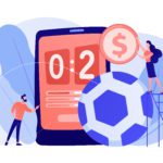 Sports betting concept vector illustration.