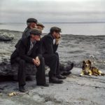 Men of Inis Meáin wait for the Galway boat 1973