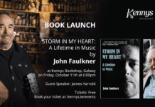 John Faulkner’s memoir launch at Kennys Bookshop next week