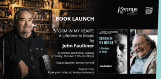 John Faulkner’s memoir launch at Kennys Bookshop next week