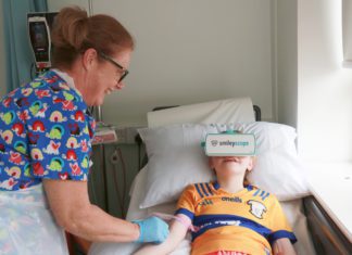 VR Goggles supporting children at University Hospital Galway